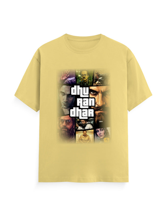 Unisex Crew T-Shirt – Dhurandhar(C) Yellow GlowZonePrints