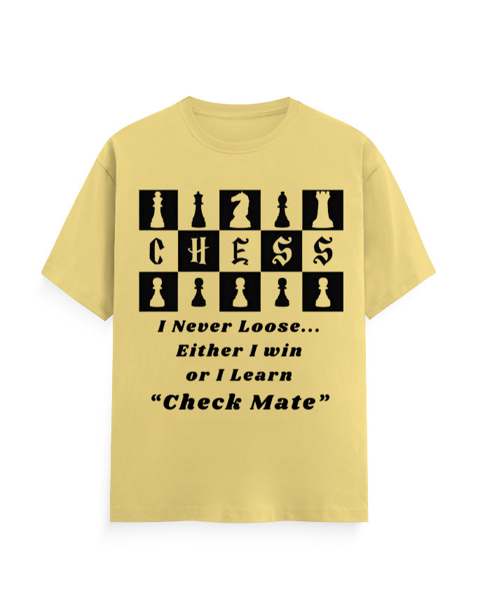 Unisex Classic Crew T-Shirt – Chess (Black Edition) Yellow GlowZonePrints