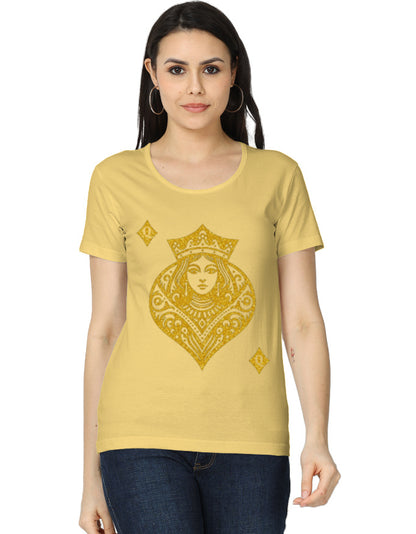 Women's Classic T-Shirt – Card Queen Diamond Yellow GlowZonePrints