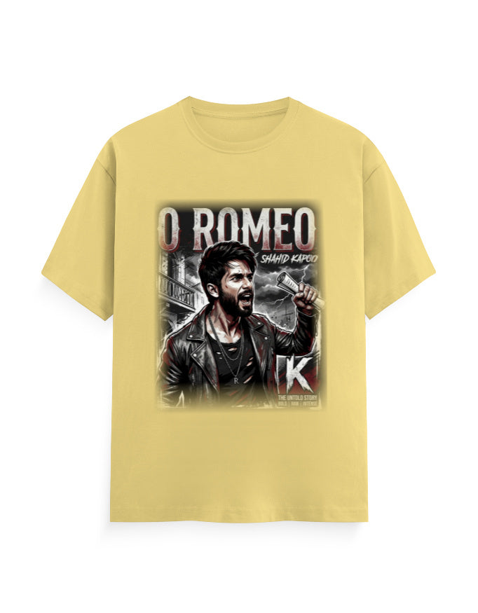 Unisex Classic Crew T-Shirt - O Romeo-Retro Yellow GlowZonePrints