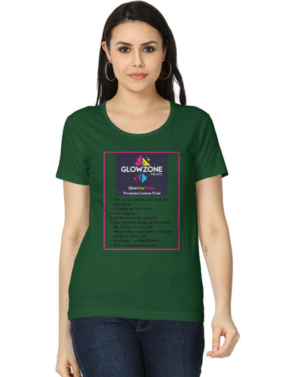 Women's Classic T-Shirt | (Custom Print) -1 Bottle Green GlowZonePrints