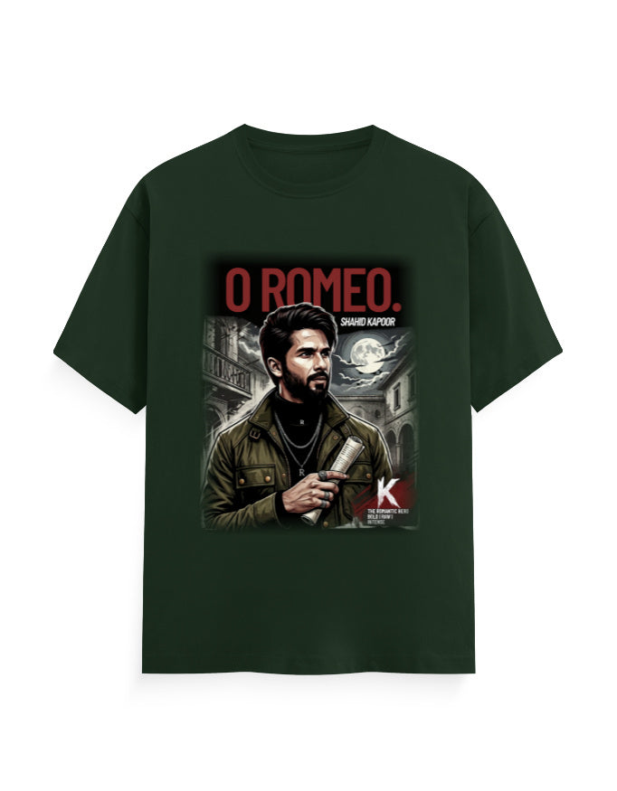Unisex Classic Crew T-Shirt - O Romeo Bottle Green GlowZonePrints
