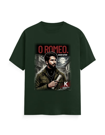 Unisex Classic Crew T-Shirt - O Romeo Bottle Green GlowZonePrints