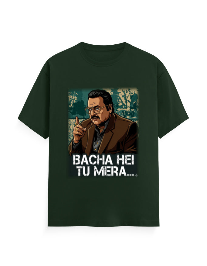 Unisex Crew T-Shirt – Dhurandhar (H) Bottle Green GlowZonePrints