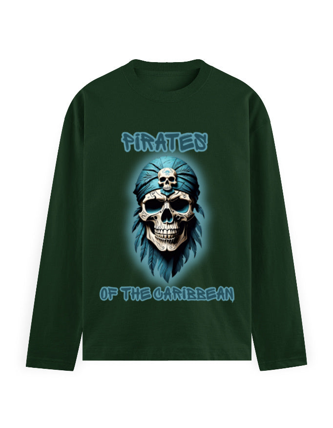 Men's Full Sleeve T-Shirt - Pirates Bottle Green GlowZonePrints