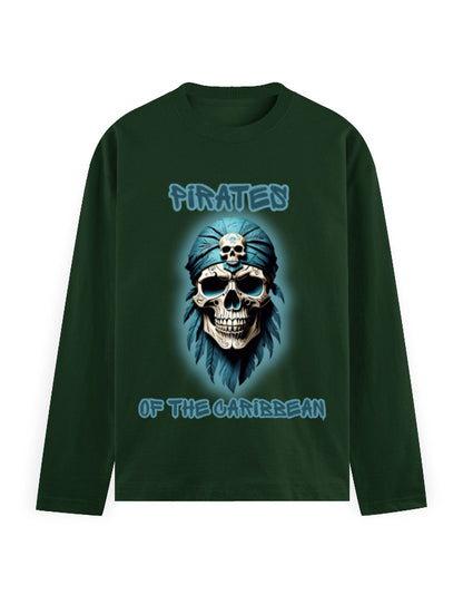 Men's Full Sleeve T-Shirt - Pirates Bottle Green GlowZonePrints
