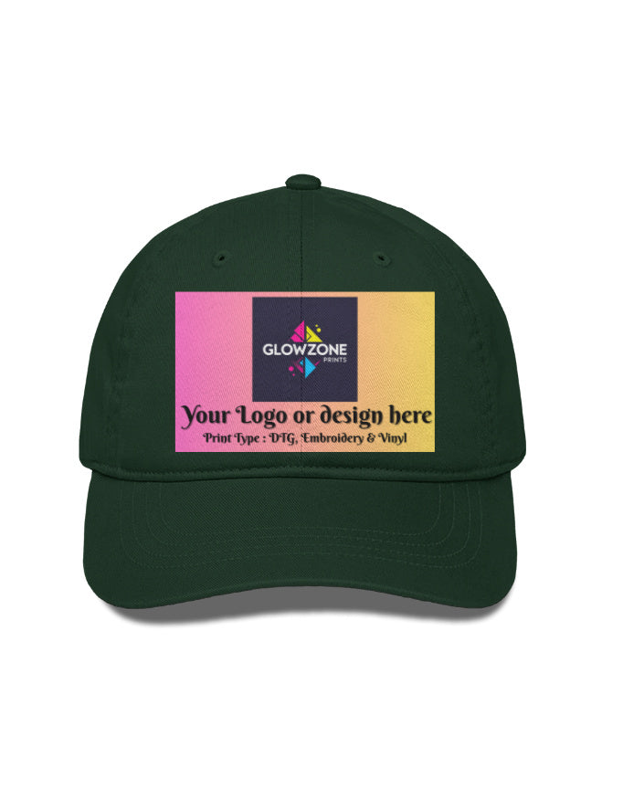 Unisex BaseBall Cap | BC33 (Custom Print) Bottle Green Standard GlowZonePrints