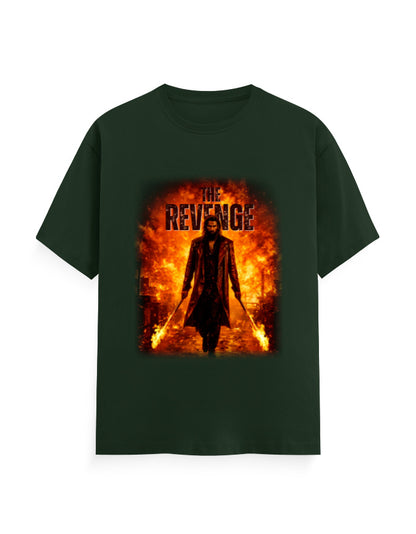 Unisex Crew T-Shirt – Dhurandhar - Revenge Bottle Green GlowZonePrints
