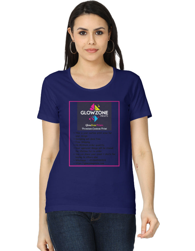 Women's Classic T-Shirt | (Custom Print) -1 Royal Blue GlowZonePrints