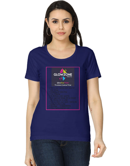 Women's Classic T-Shirt | (Custom Print) -1 Royal Blue GlowZonePrints