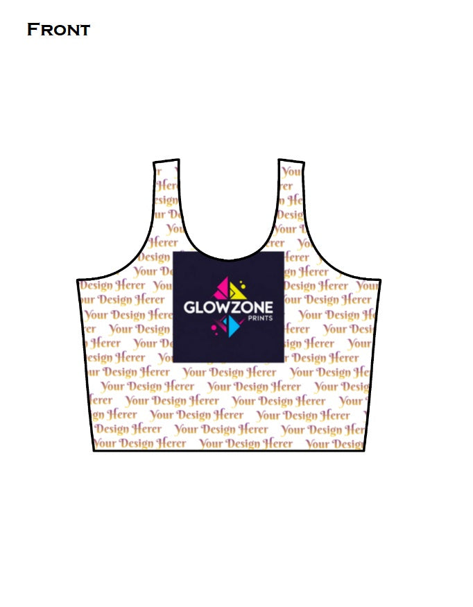 Custom AOP (All Over Print) Crop Tank GlowZonePrints