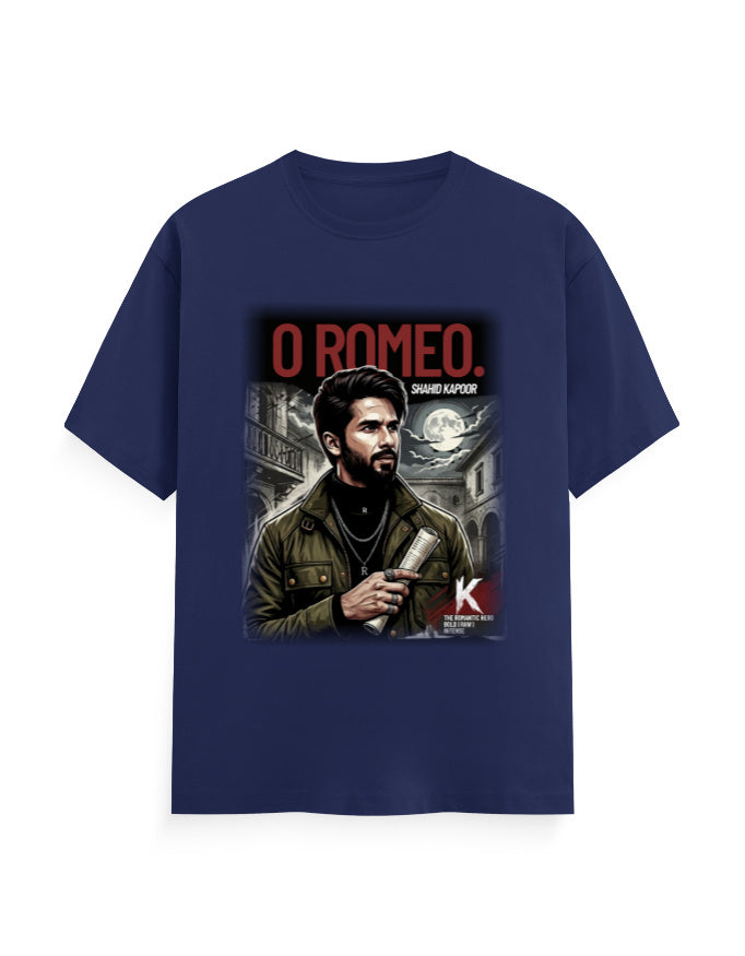 Unisex Classic Crew T-Shirt - O Romeo Royal Blue GlowZonePrints