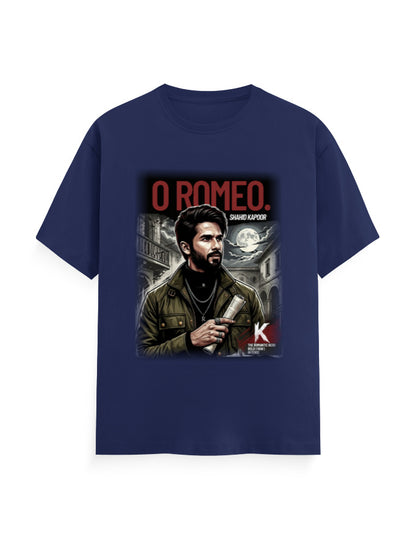 Unisex Classic Crew T-Shirt - O Romeo Royal Blue GlowZonePrints