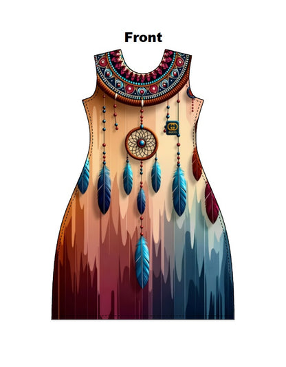 Women's AOP A-Line Dress – Dreamcatcher Bohemian Pattern