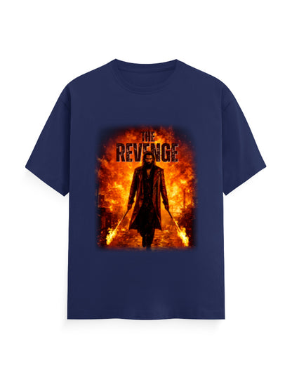 Unisex Crew T-Shirt – Dhurandhar - Revenge Royal Blue GlowZonePrints
