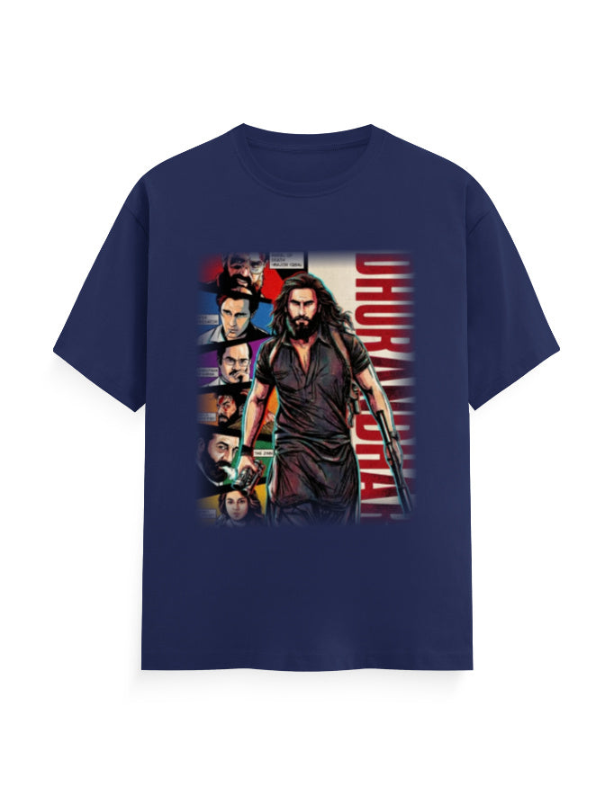 Unisex Crew T-Shirt - Dhurandhar(B) Royal Blue GlowZonePrints