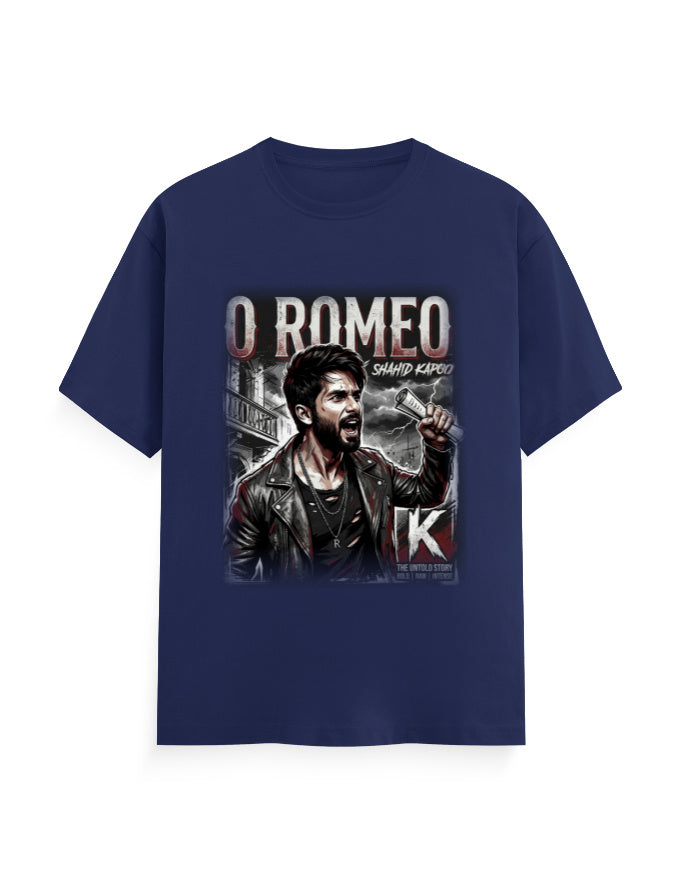 Unisex Classic Crew T-Shirt - O Romeo-Retro Royal Blue GlowZonePrints