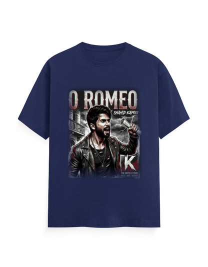 Unisex Classic Crew T-Shirt - O Romeo-Retro Royal Blue GlowZonePrints
