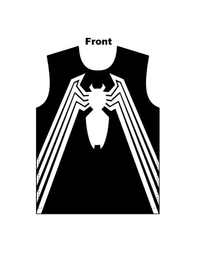 Men's AOP Full Sleeve T-Shirt – Monochrome Spider Emblem Graphic