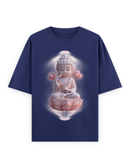 Peace Oversized T-Shirt | BP01 Royal Blue GlowZonePrints