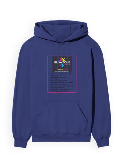 Unisex Hoodie | UH24 (Custom Print) Royal Blue GlowZonePrints