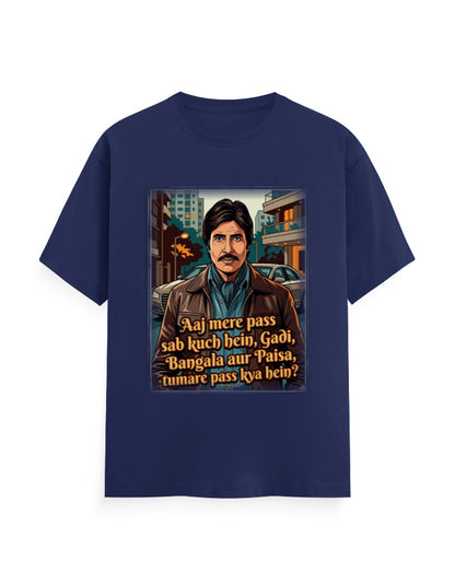 Unisex Classic Crew T-Shirt - Dewaar 1975 Royal Blue GlowZonePrints