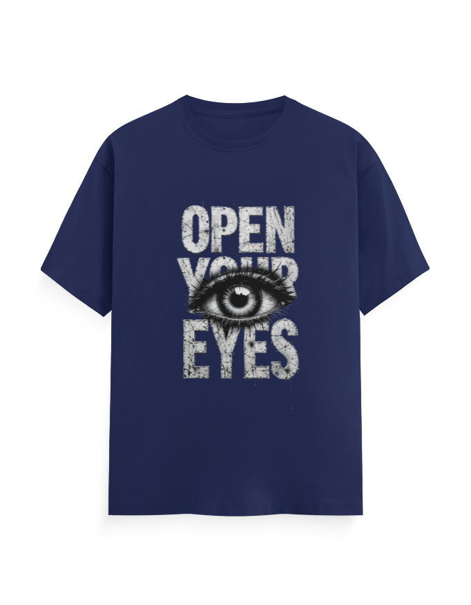 Open Your Eyes T Shirt Royal Blue GlowZonePrints