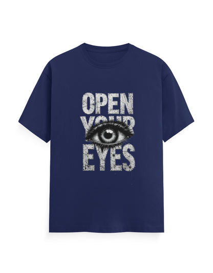 Open Your Eyes T Shirt Royal Blue GlowZonePrints