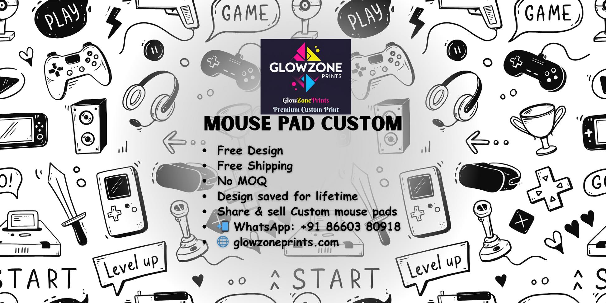 Gaming Pad (Custom Print) GlowZonePrints