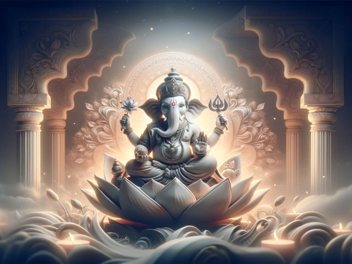 Ganesh Festival Tapestry – (16 Unique Designs) Design01 40x50 In GlowZonePrints