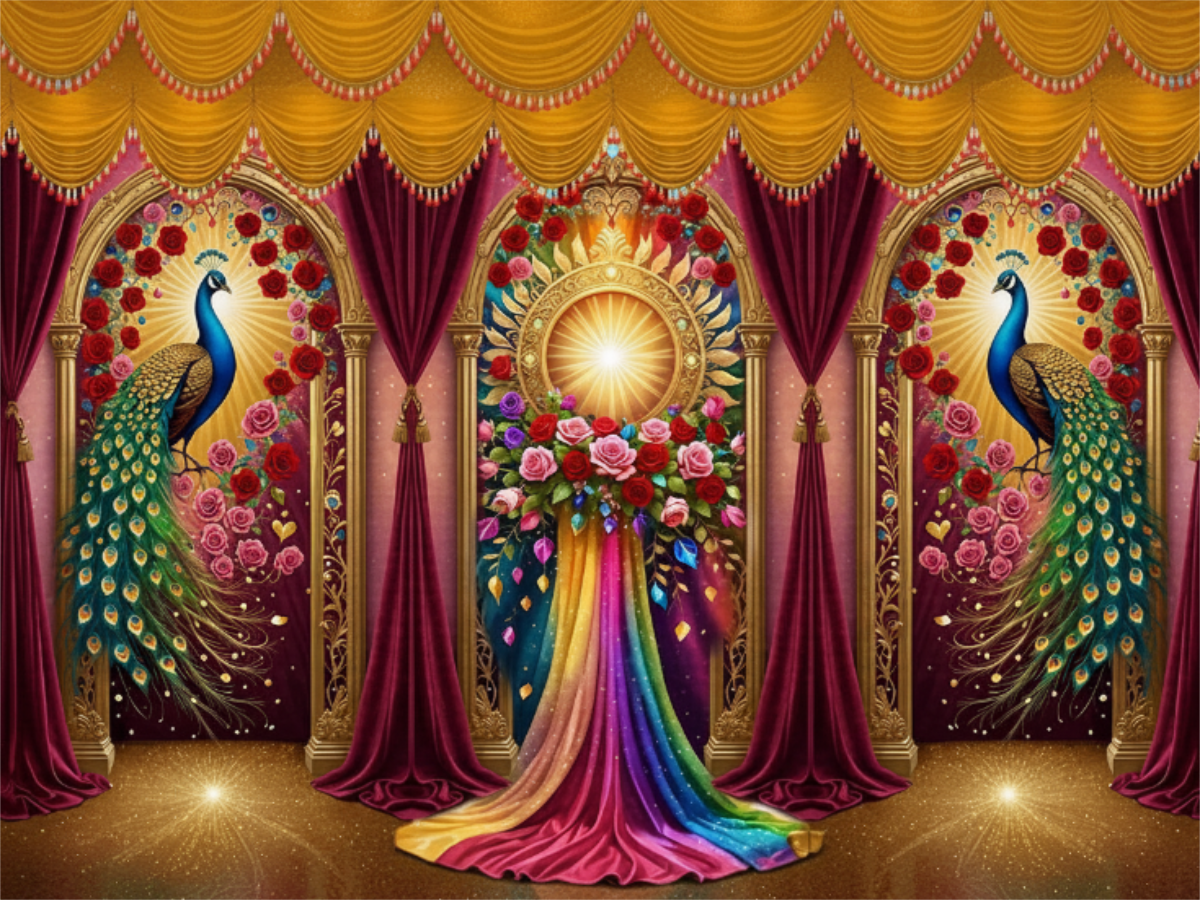 Ganesh Festival Tapestry – (16 Unique Designs) Design09 40x50 In GlowZonePrints