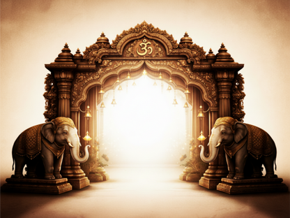 Ganesh Festival Tapestry – (16 Unique Designs) Design15 40x50 In GlowZonePrints