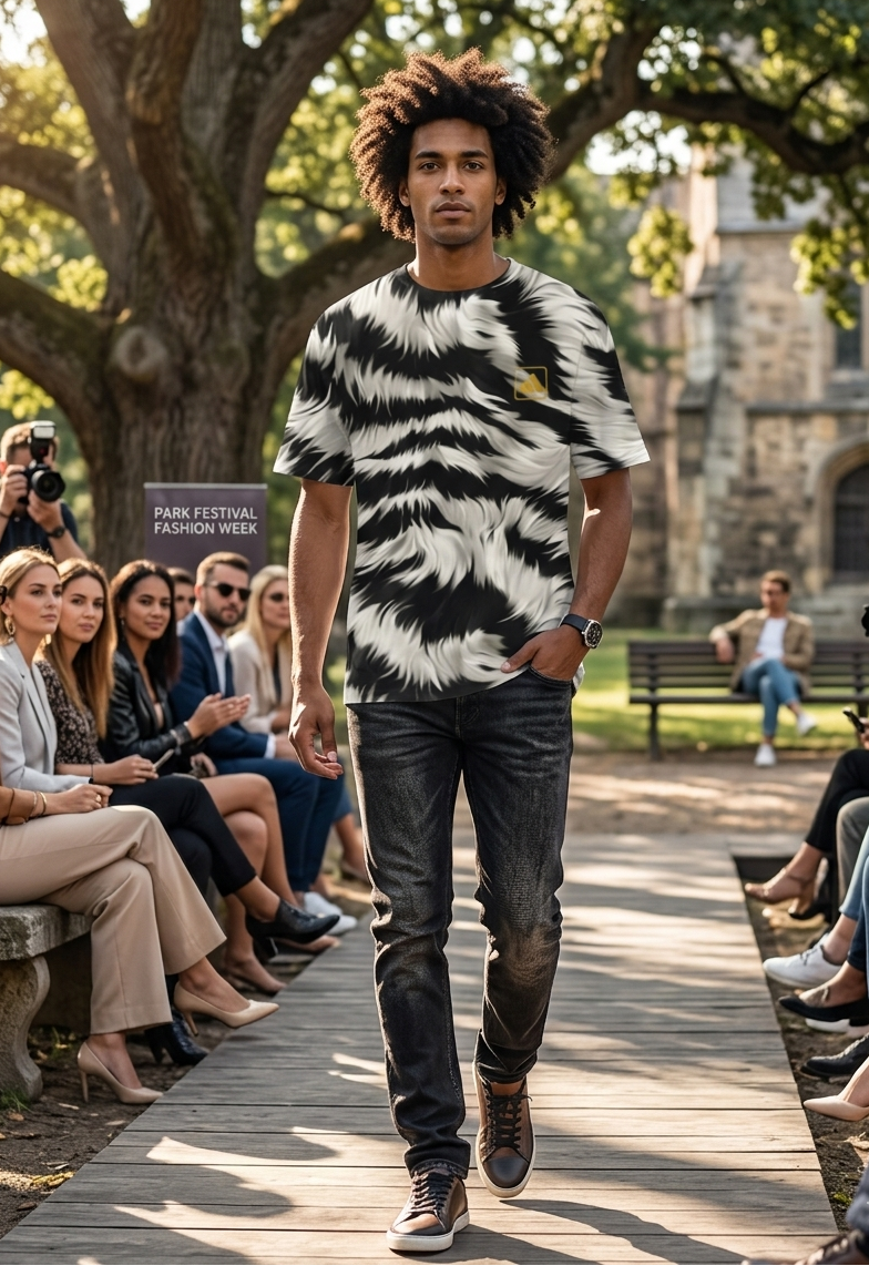 Unisex AOP Oversized Tee – Zebra Fur Pattern GlowZonePrints
