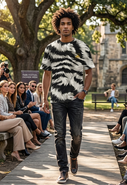 Unisex AOP Oversized Tee – Zebra Fur Pattern GlowZonePrints