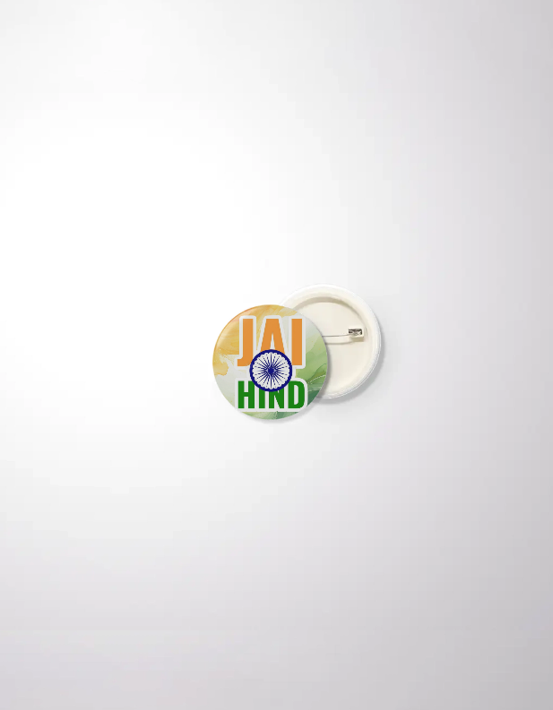 Patriotic Badge – Indian Flag / Jai Hind Variant
