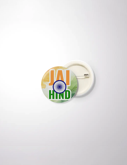 Patriotic Badge – Indian Flag / Jai Hind Variant