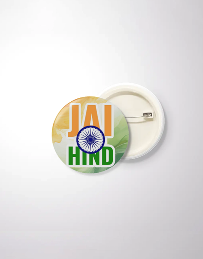 Patriotic Badge – Indian Flag / Jai Hind Variant