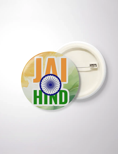Patriotic Badge – Indian Flag / Jai Hind Variant