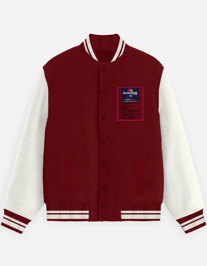 Unisex Varsity Jacket | UJ31 (Custom Print) Red GlowZonePrints