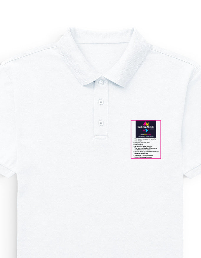 Men's Premium Polo | MP25 (Custom Print) White GlowZonePrints