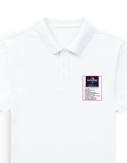 Men's Premium Polo | MP25 (Custom Print) White GlowZonePrints