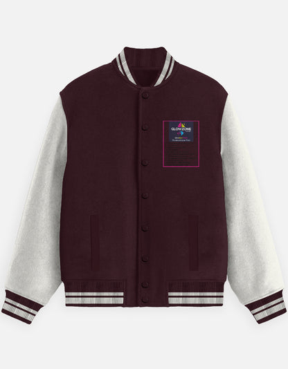 Unisex Varsity Jacket | UJ31 (Custom Print) Maroon GlowZonePrints