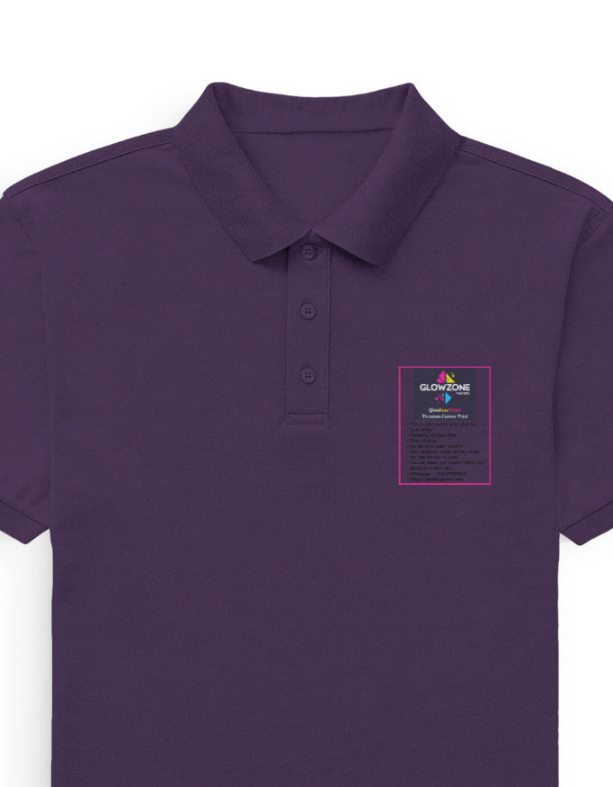 Men's Premium Polo | MP25 (Custom Print) Purple GlowZonePrints