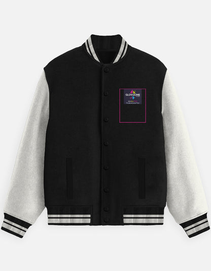 Unisex Varsity Jacket | UJ31 (Custom Print) Black GlowZonePrints