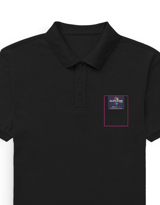 Men's Premium Polo | MP25 (Custom Print) Black GlowZonePrints