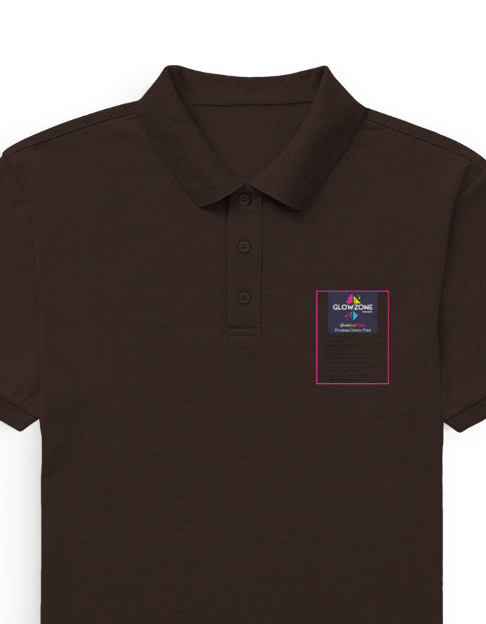 Men's Premium Polo | MP25 (Custom Print) Coffee Brown GlowZonePrints