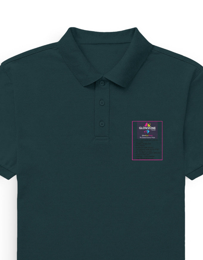 Men's Premium Polo | MP25 (Custom Print) Petrol Blue GlowZonePrints