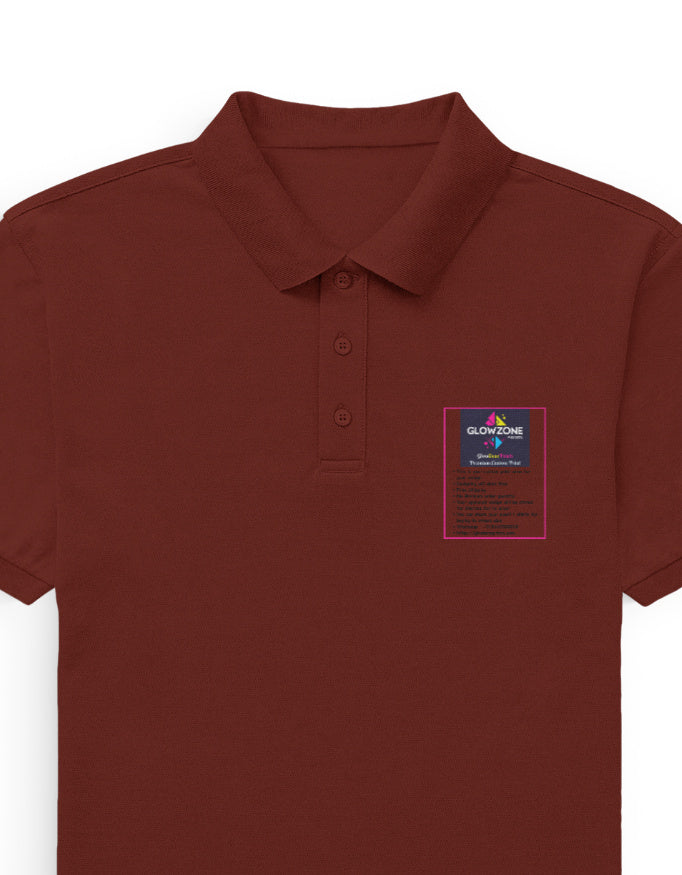 Men's Premium Polo | MP25 (Custom Print) Brick Red GlowZonePrints