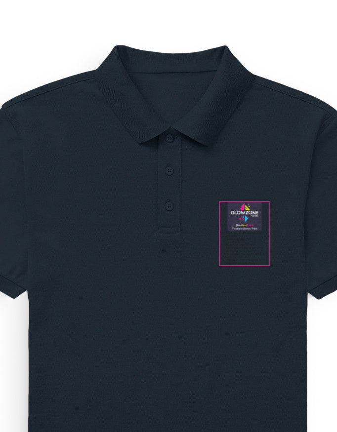 Men's Premium Polo | MP25 (Custom Print) Navy Blue GlowZonePrints