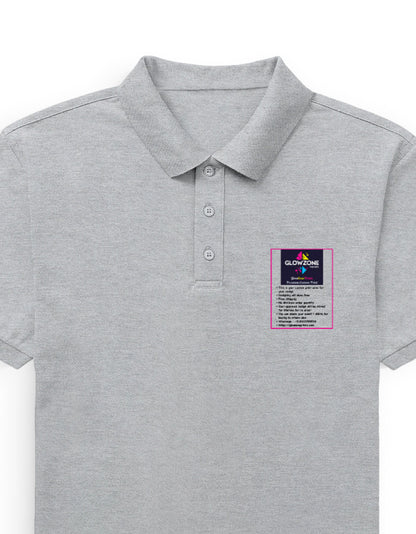 Men's Premium Polo | MP25 (Custom Print) Grey Melange GlowZonePrints